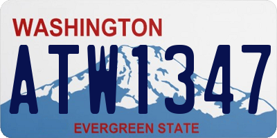 WA license plate ATW1347