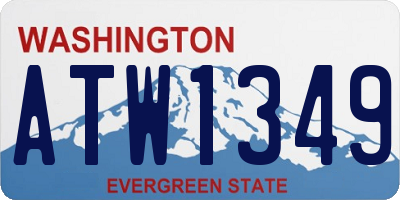 WA license plate ATW1349