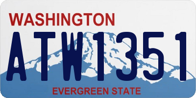 WA license plate ATW1351