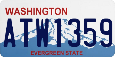 WA license plate ATW1359