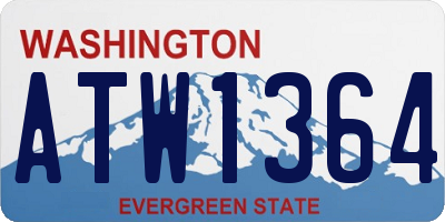 WA license plate ATW1364