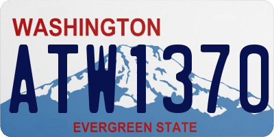 WA license plate ATW1370
