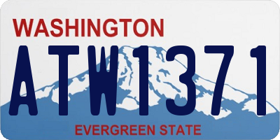 WA license plate ATW1371