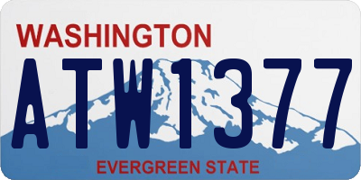 WA license plate ATW1377