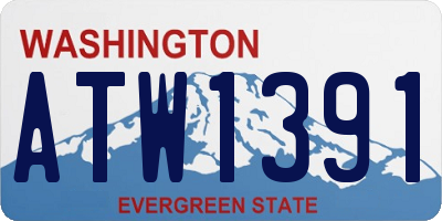 WA license plate ATW1391