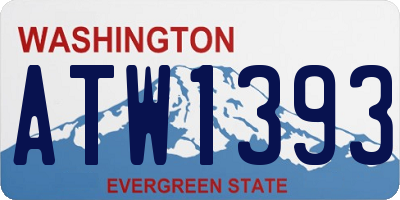 WA license plate ATW1393