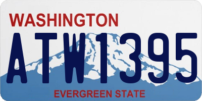 WA license plate ATW1395
