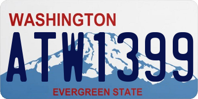 WA license plate ATW1399