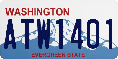 WA license plate ATW1401