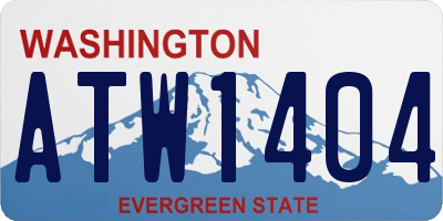 WA license plate ATW1404