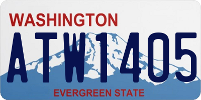 WA license plate ATW1405