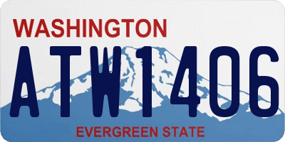 WA license plate ATW1406