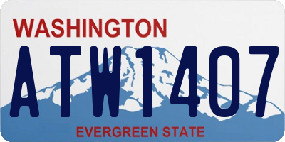 WA license plate ATW1407