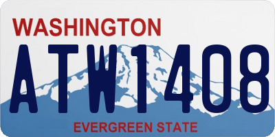 WA license plate ATW1408