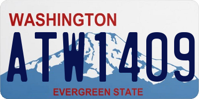 WA license plate ATW1409