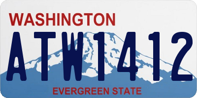 WA license plate ATW1412