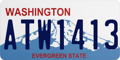 WA license plate ATW1413