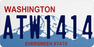 WA license plate ATW1414