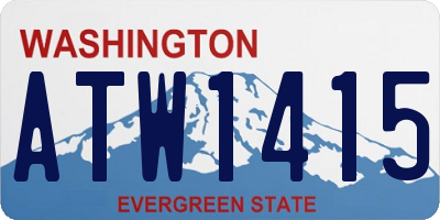 WA license plate ATW1415