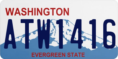 WA license plate ATW1416