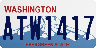 WA license plate ATW1417