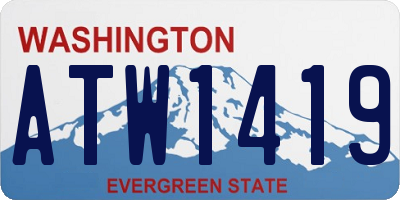 WA license plate ATW1419