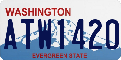 WA license plate ATW1420
