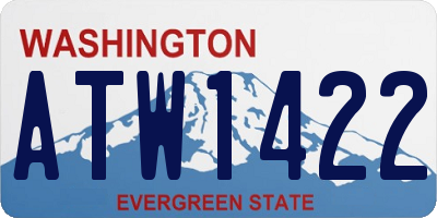 WA license plate ATW1422