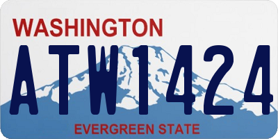 WA license plate ATW1424