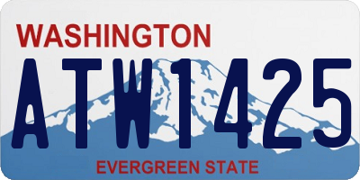 WA license plate ATW1425