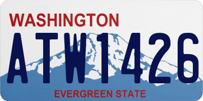WA license plate ATW1426