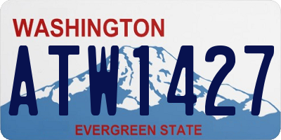WA license plate ATW1427