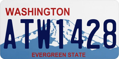 WA license plate ATW1428