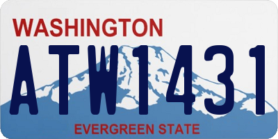 WA license plate ATW1431