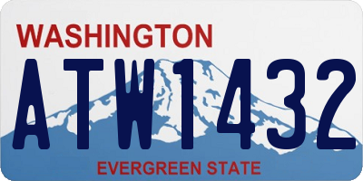 WA license plate ATW1432