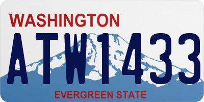 WA license plate ATW1433