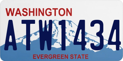 WA license plate ATW1434