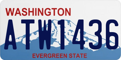 WA license plate ATW1436