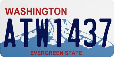 WA license plate ATW1437