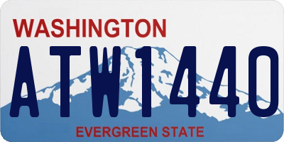 WA license plate ATW1440