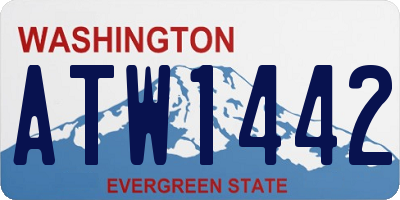 WA license plate ATW1442