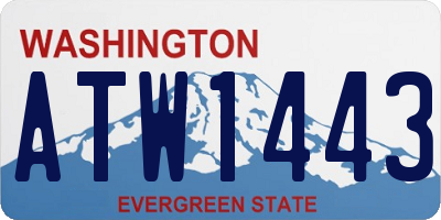 WA license plate ATW1443