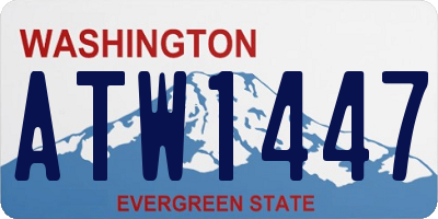 WA license plate ATW1447
