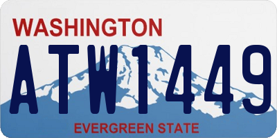 WA license plate ATW1449