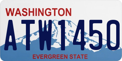 WA license plate ATW1450