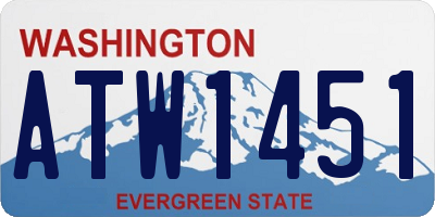 WA license plate ATW1451