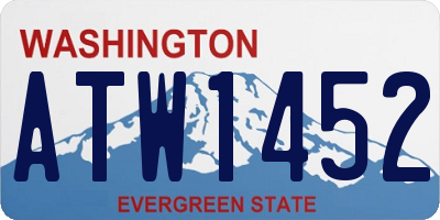 WA license plate ATW1452