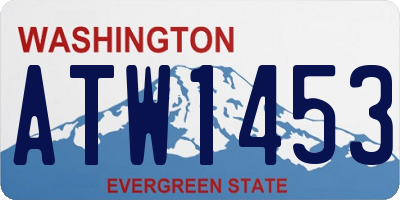 WA license plate ATW1453