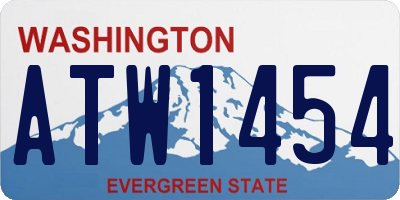 WA license plate ATW1454