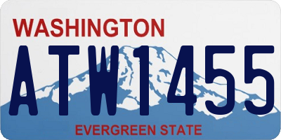 WA license plate ATW1455